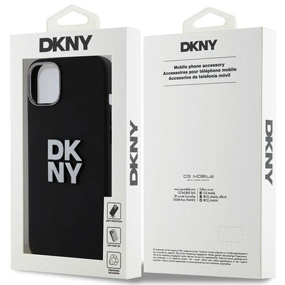 Etui DKNY Liquid Silicone Metal Logo na iPhone 15 / 14 / 13 - czarne_7