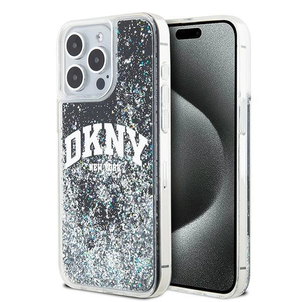 Etui DKNY Liquid Glitter Big Logo na iPhone 15 Pro Max - czarne_0