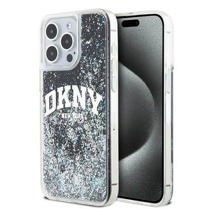 Etui DKNY Liquid Glitter Big Logo na iPhone 15 Pro Max - czarne_0