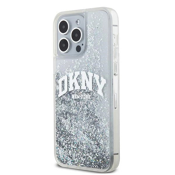 Etui DKNY Liquid Glitter Big Logo na iPhone 15 Pro Max - białe_1