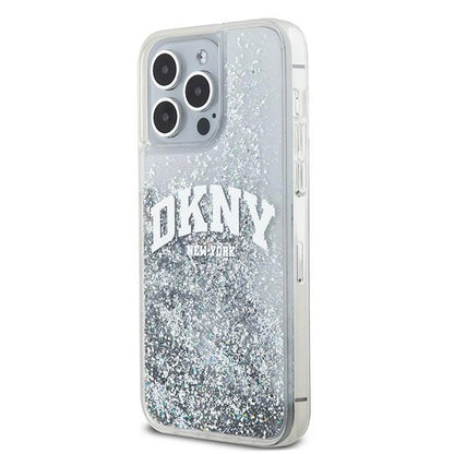 Etui DKNY Liquid Glitter Big Logo na iPhone 15 Pro Max - białe_1