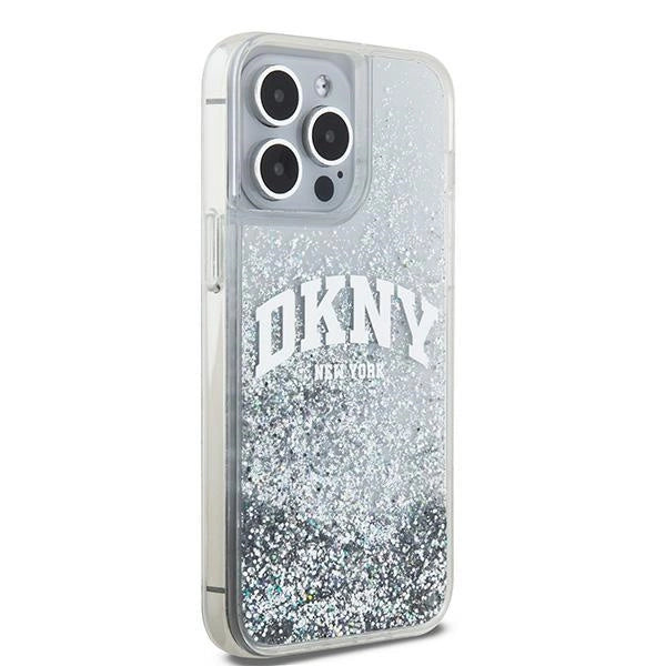 Etui DKNY Liquid Glitter Big Logo na iPhone 15 Pro Max - białe_3
