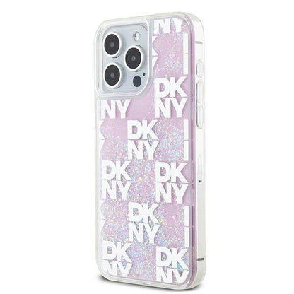 Etui DKNY Liquid Glitter Multilogo na iPhone 15 Pro Max - różowe_1