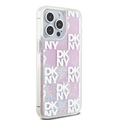 Etui DKNY Liquid Glitter Multilogo na iPhone 15 Pro Max - różowe_3