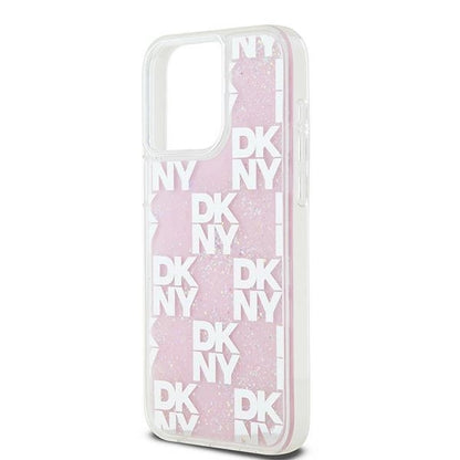 Etui DKNY Liquid Glitter Multilogo na iPhone 15 Pro Max - różowe_5