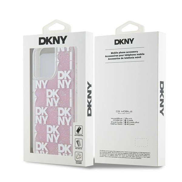 Etui DKNY Liquid Glitter Multilogo na iPhone 15 Pro Max - różowe_7