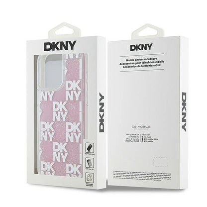 Etui DKNY Liquid Glitter Multilogo na iPhone 15 Pro Max - różowe_7