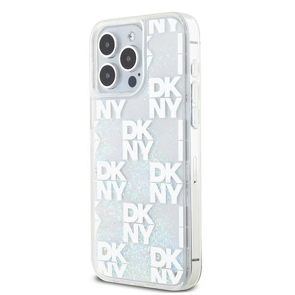 DKNY Liquid Glitter Multilogo case for iPhone 15 Pro Max - white_1