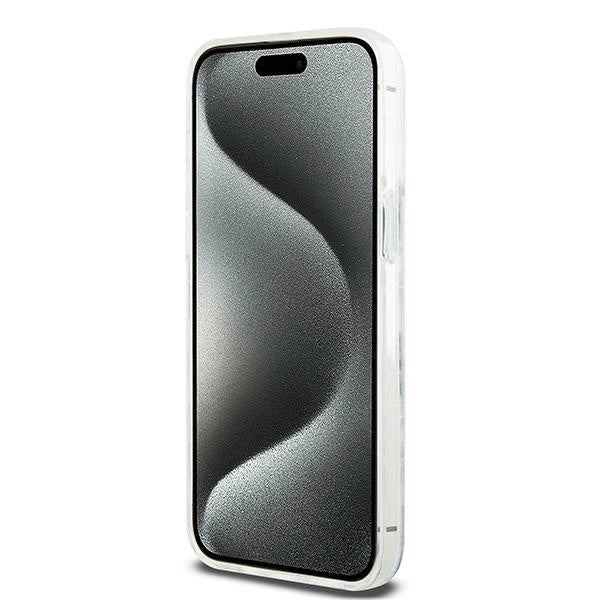 DKNY Liquid Glitter Multilogo case for iPhone 15 Pro Max - white_4