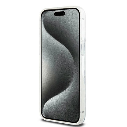 DKNY Liquid Glitter Multilogo case for iPhone 15 Pro Max - white_4