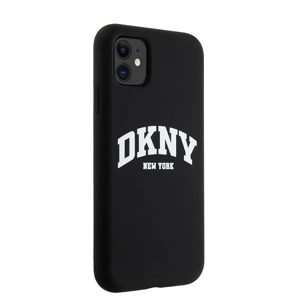 Etui DKNY Liquid Silicone White Printed Logo MagSafe na iPhone 11 / Xr - czarne_4