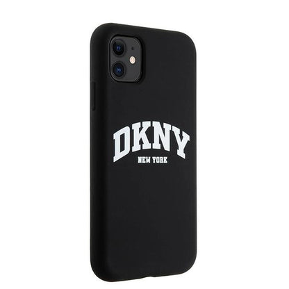 Etui DKNY Liquid Silicone White Printed Logo MagSafe na iPhone 11 / Xr - czarne_4