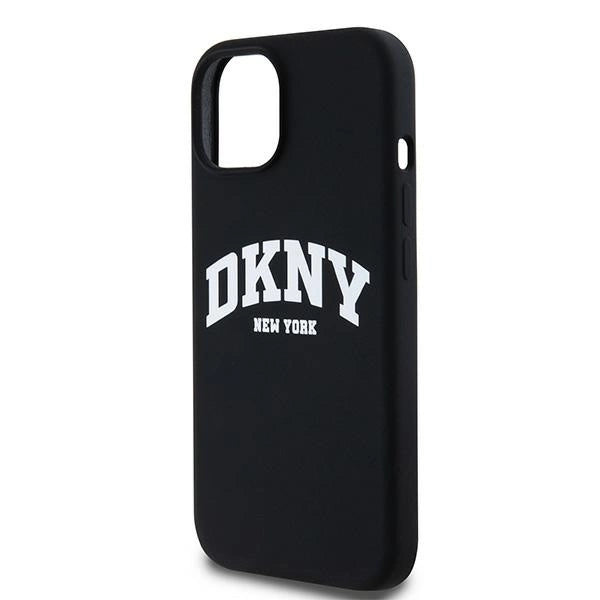 DKNY Liquid Silicone White Printed Logo MagSafe Case for iPhone 12/12 Pro - Black_1
