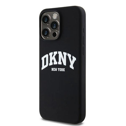 Etui DKNY Liquid Silicone White Printed Logo MagSafe na iPhone 13 Pro Max - czarne_1