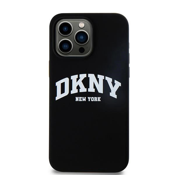 Etui DKNY Liquid Silicone White Printed Logo MagSafe na iPhone 13 Pro Max - czarne_2