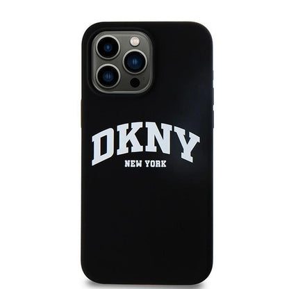 Etui DKNY Liquid Silicone White Printed Logo MagSafe na iPhone 13 Pro Max - czarne_2