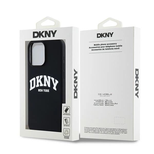 Etui DKNY Liquid Silicone White Printed Logo MagSafe na iPhone 13 Pro Max - czarne_7