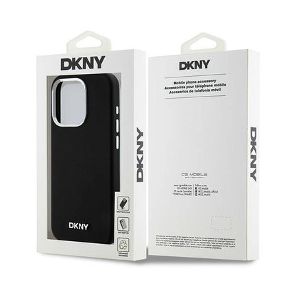 Etui DKNY Liquid Silicone Small Metal Logo MagSafe na iPhone 14 Pro - czarne_7
