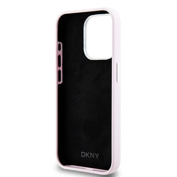 DKNY Liquid Silicone Small Metal Logo MagSafe case for iPhone 14 Pro - pink_6