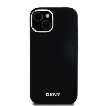 DKNY Liquid Silicone Small Metal Logo MagSafe Case for iPhone 14/15/13 - Black_2