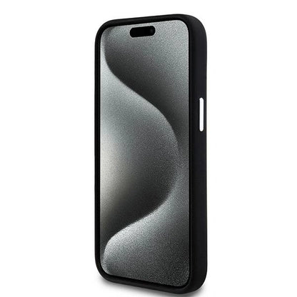 DKNY Liquid Silicone Small Metal Logo MagSafe Case for iPhone 14/15/13 - Black_4