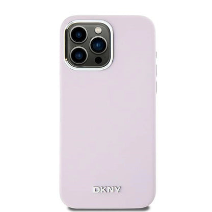 Etui DKNY Liquid Silicone Small Metal Logo MagSafe na iPhone 14 Pro Max - różowe_2