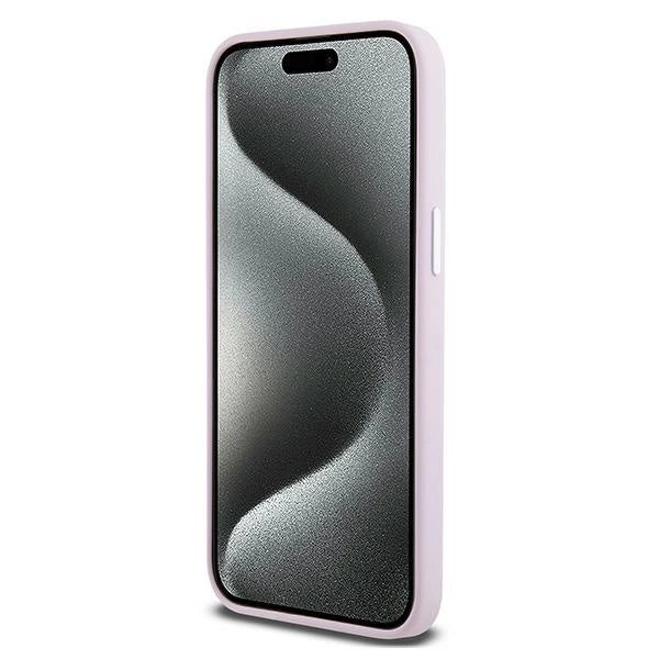 Etui DKNY Liquid Silicone Small Metal Logo MagSafe na iPhone 14 Pro Max - różowe_4