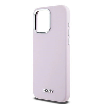 Etui DKNY Liquid Silicone Small Metal Logo MagSafe na iPhone 14 Pro Max - różowe_5