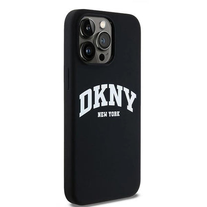 Etui DKNY Liquid Silicone White Printed Logo MagSafe na iPhone 14 Pro Max - czarne_3