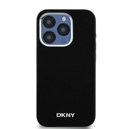 Etui DKNY Liquid Silicone Small Metal Logo MagSafe na iPhone 15 Pro - czarne_2