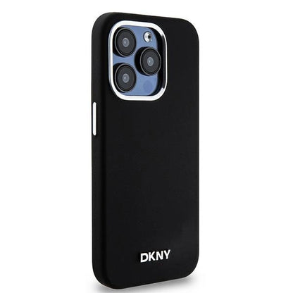Etui DKNY Liquid Silicone Small Metal Logo MagSafe na iPhone 15 Pro - czarne_3