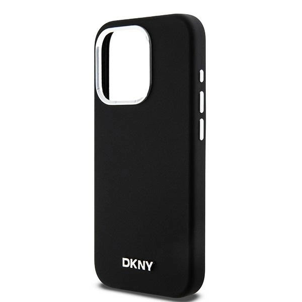 Etui DKNY Liquid Silicone Small Metal Logo MagSafe na iPhone 15 Pro - czarne_5