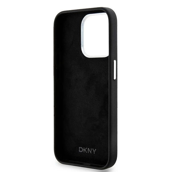 Etui DKNY Liquid Silicone Small Metal Logo MagSafe na iPhone 15 Pro - czarne_6