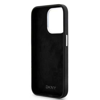 Etui DKNY Liquid Silicone Small Metal Logo MagSafe na iPhone 15 Pro - czarne_6