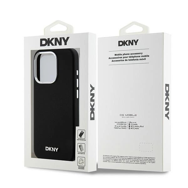 Etui DKNY Liquid Silicone Small Metal Logo MagSafe na iPhone 15 Pro - czarne_7