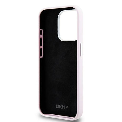 DKNY Liquid Silicone Small Metal Logo MagSafe case for iPhone 15 Pro - pink_6
