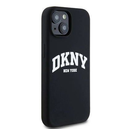 Etui DKNY Liquid Silicone White Printed Logo MagSafe na iPhone 15 Plus / 14 Plus - czarne_3