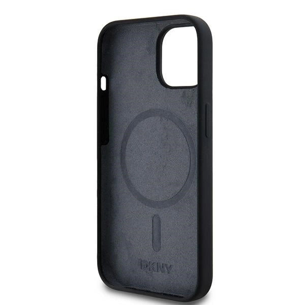 Etui DKNY Liquid Silicone White Printed Logo MagSafe na iPhone 15 Plus / 14 Plus - czarne_6