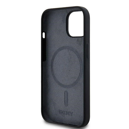 Etui DKNY Liquid Silicone White Printed Logo MagSafe na iPhone 15 Plus / 14 Plus - czarne_6