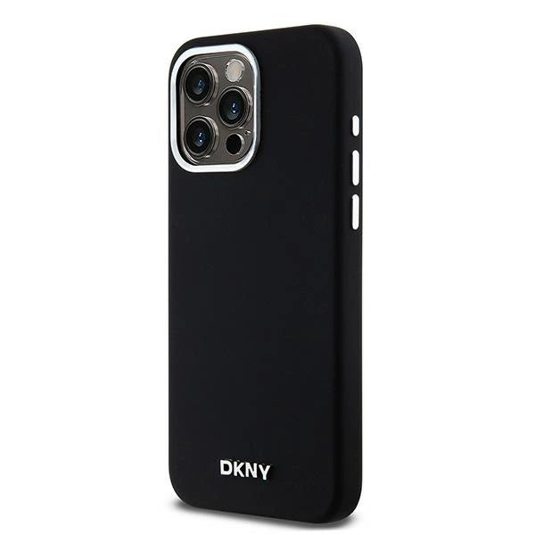 Etui DKNY Liquid Silicone Small Metal Logo MagSafe na iPhone 15 Pro Max - czarne_1