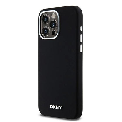Etui DKNY Liquid Silicone Small Metal Logo MagSafe na iPhone 15 Pro Max - czarne_1