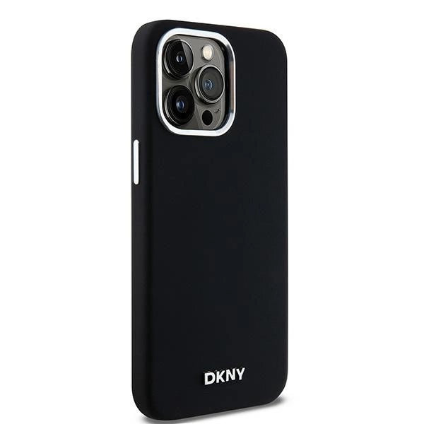 Etui DKNY Liquid Silicone Small Metal Logo MagSafe na iPhone 15 Pro Max - czarne_3