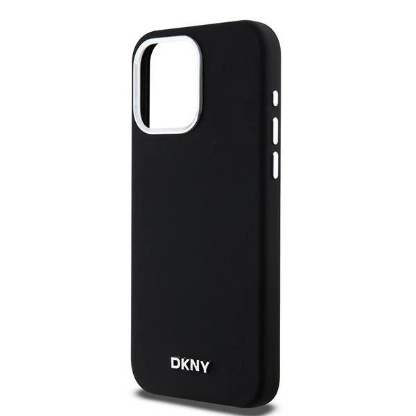 Etui DKNY Liquid Silicone Small Metal Logo MagSafe na iPhone 15 Pro Max - czarne_5