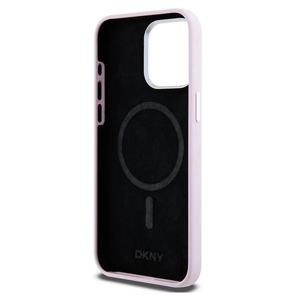 Etui DKNY Liquid Silicone Small Metal Logo MagSafe na iPhone 15 Pro Max - różowe_6