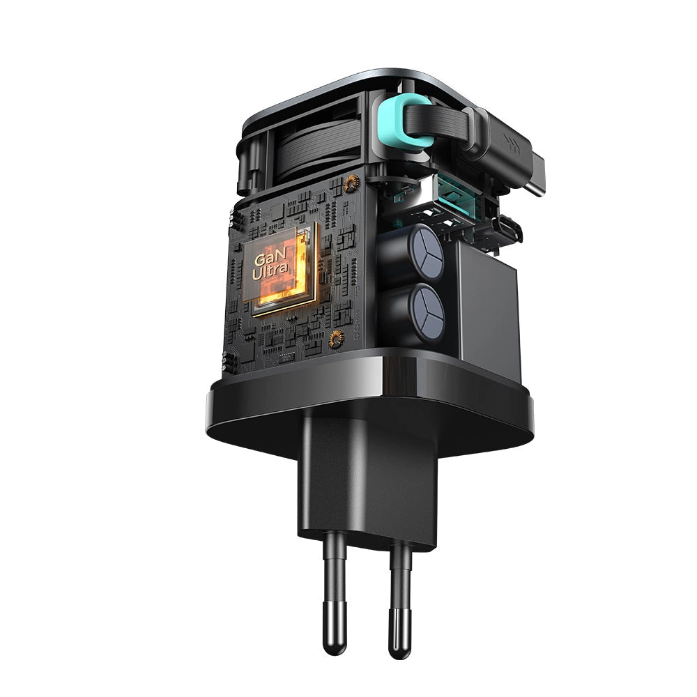 Power charger with retractable cable 65W Joyroom TCL02 GaN_3