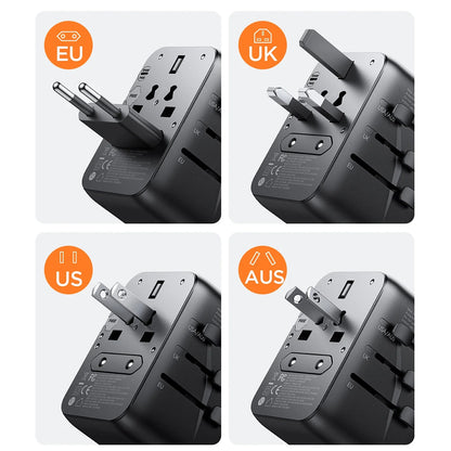 Joyroom JR-TCW02 65W Travel Adapter Universal EU / US / JP / AU / UK / CN - Black_11