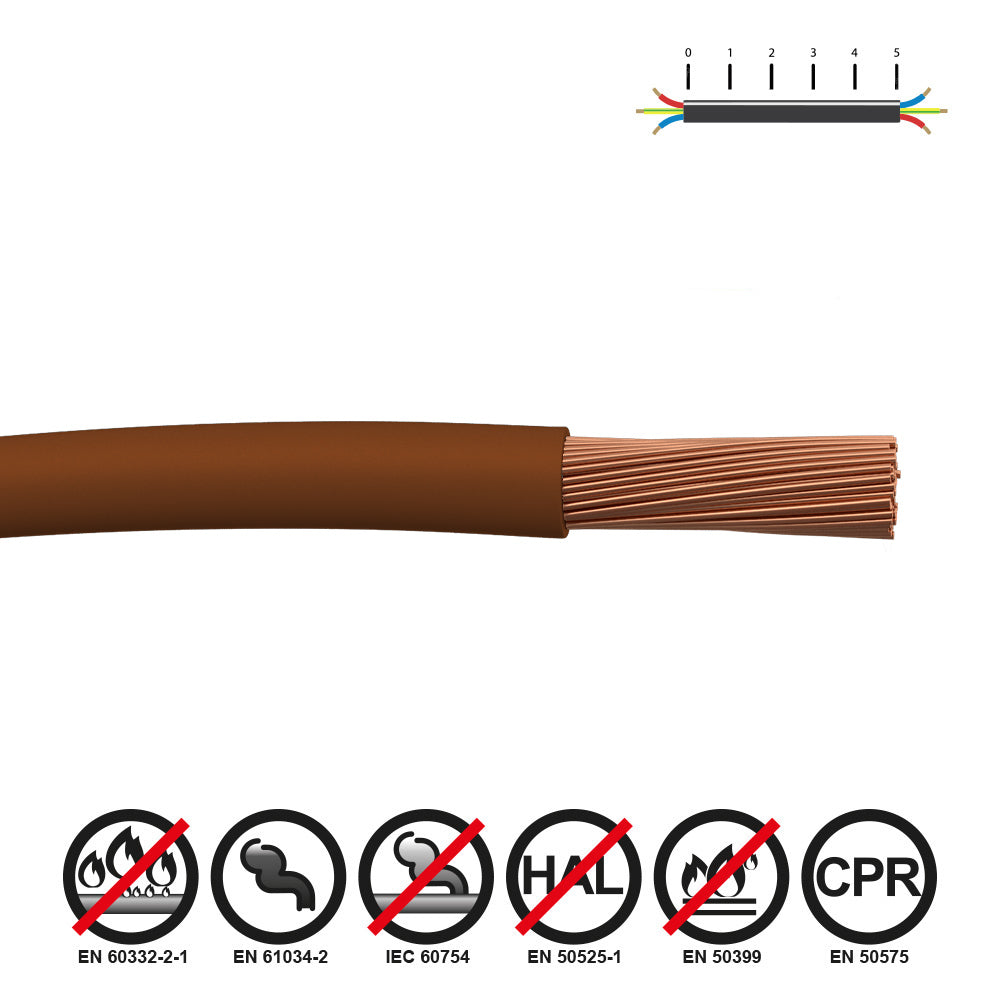 Cabo h07z1-k 4,00 mmÂ² castanho euro/m_0