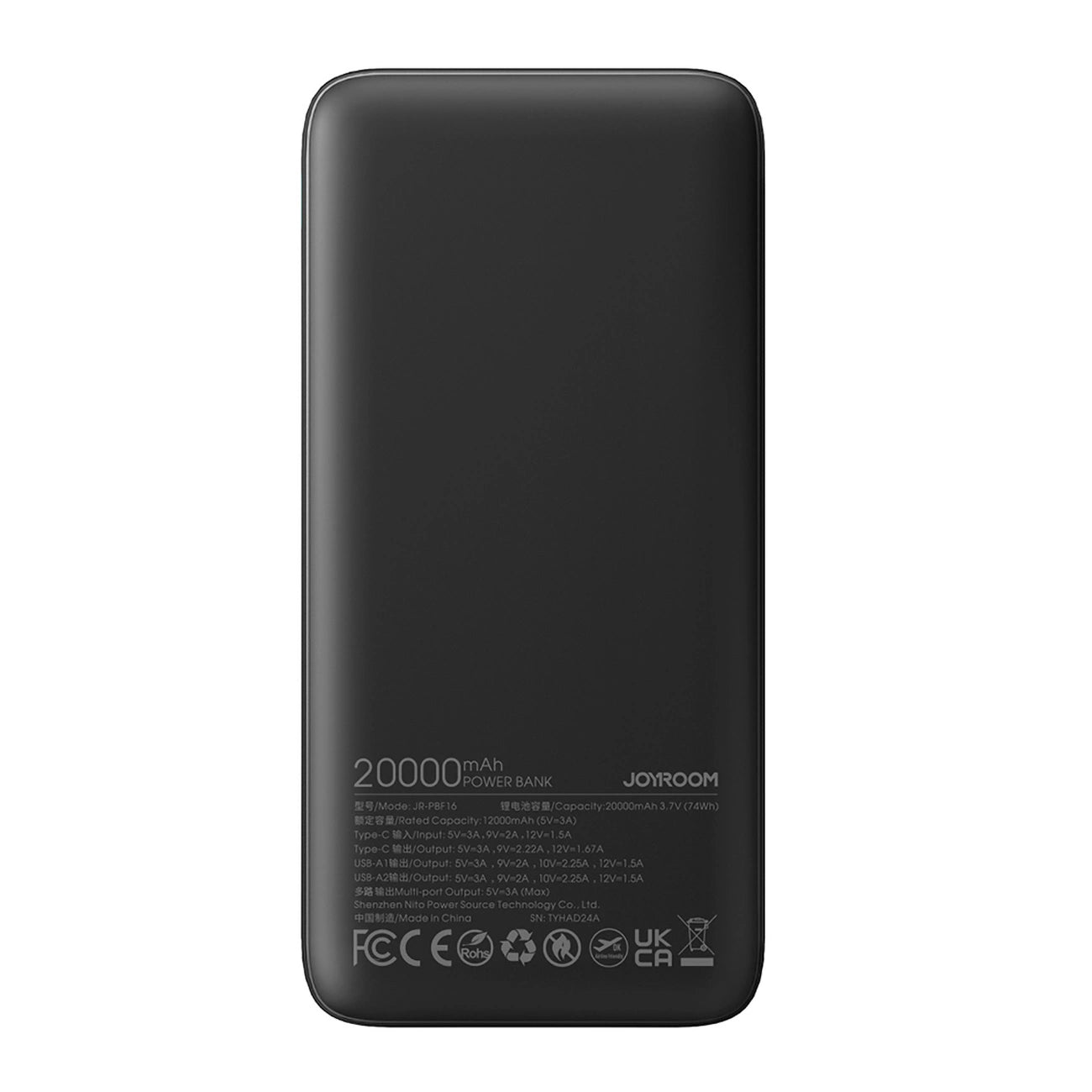 Powerbank Joyroom JR-PBF16 20000mAh USB-C USB-A 22.5W - black_1