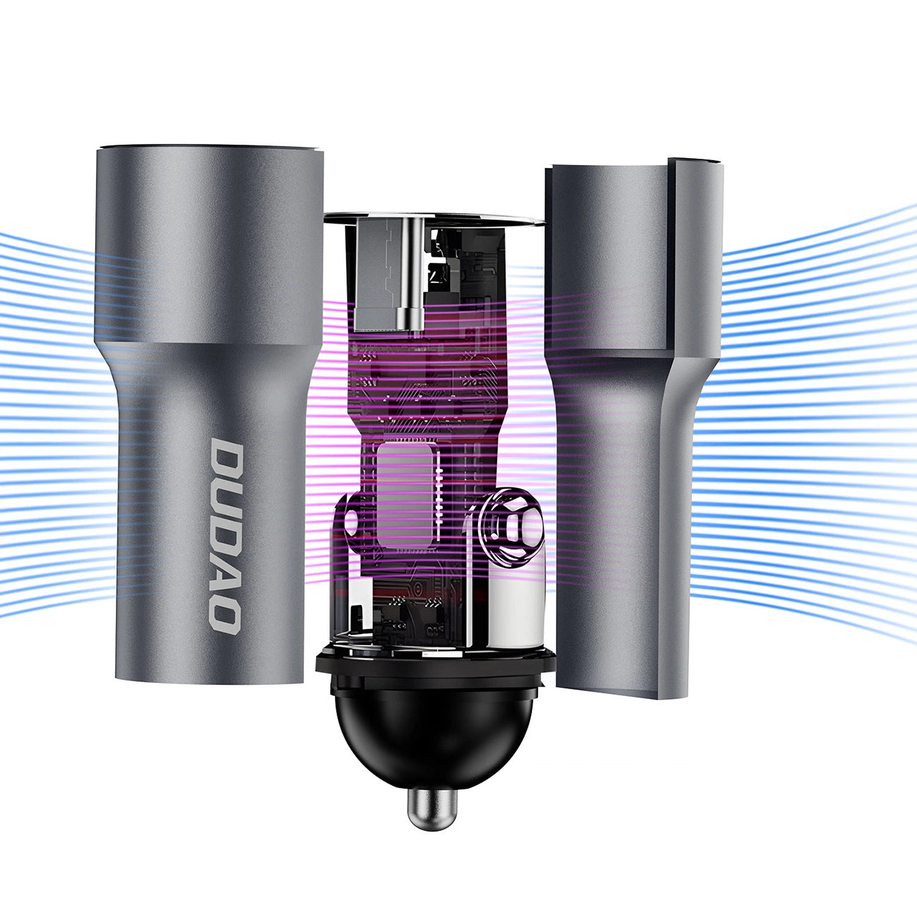 Dudao R14 USB-C 30W PD car charger - silver_1