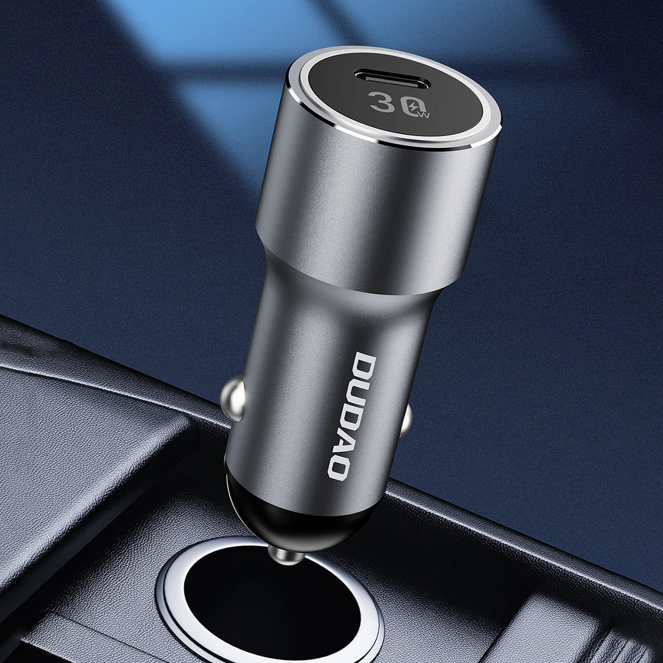 Dudao R14 USB-C 30W PD car charger - silver_2